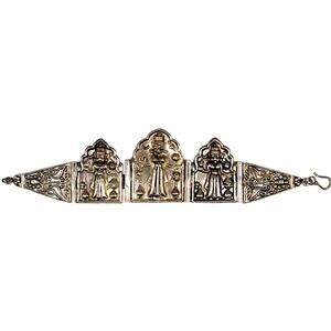 Vintage 2.1 Oz. Silver Three Deities Bracelet •Holding Head Trident •Marked 925